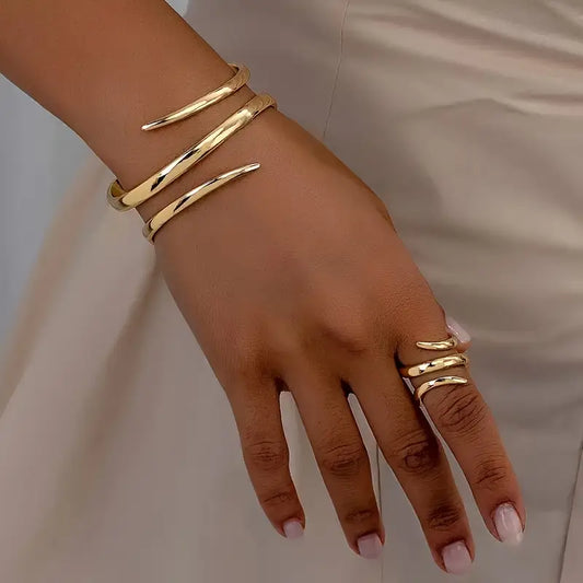 2pc Curved Three-layer Wrapped Bracelet - KFK