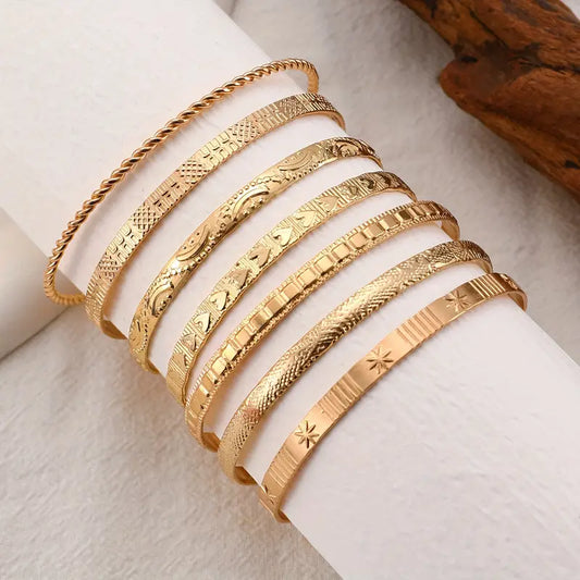 Bangles with Love, Star, and Twist Designs - KFK