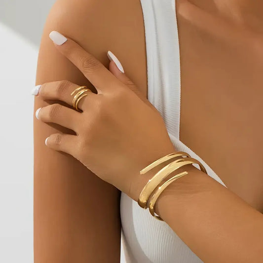 2pc Curved Three-layer Wrapped Bracelet - KFK